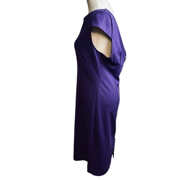 BB DAKOTA - M - Purple Cap Sleeve Sheath Dress - Picture 2 of 7